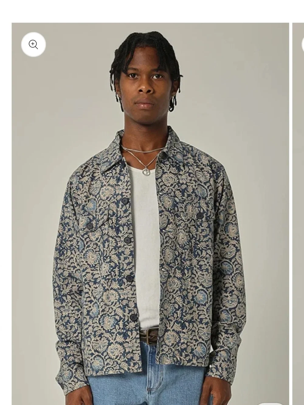 CORRIDOR MILITARY JACKET IN INDIGO HANDBLOCK